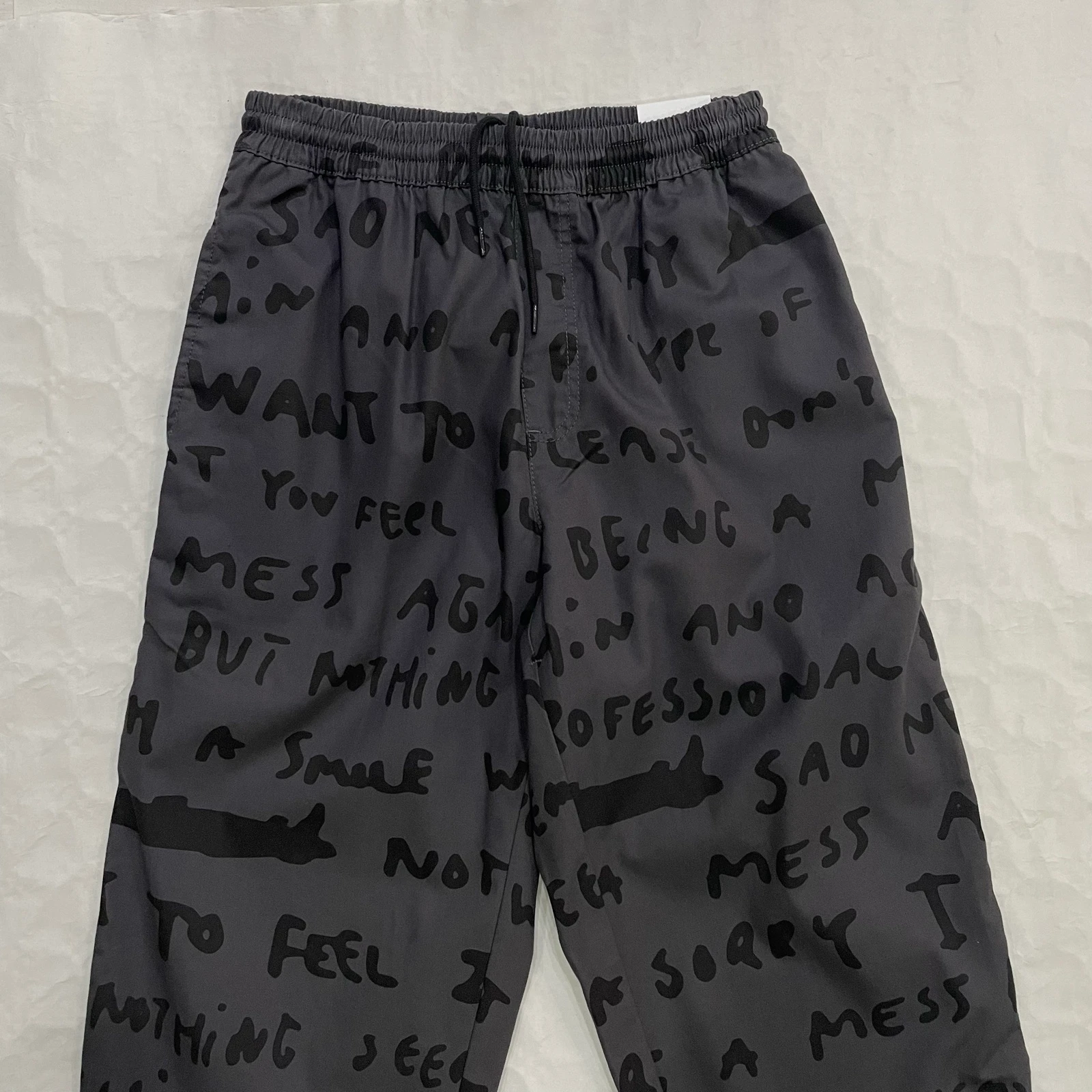 Skate Co Fleece Pants - Sad Notes Surf Pants (Graphite) – photo 5